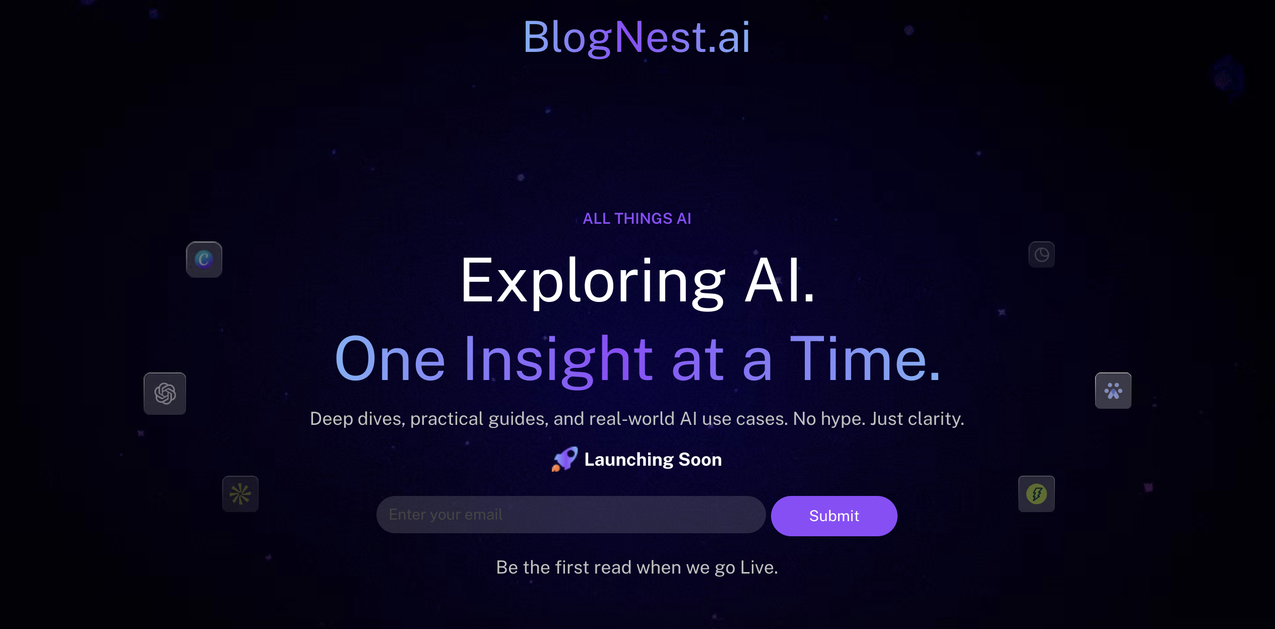 BlogNest.ai landing page